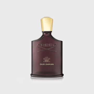Creed Oud Zarian perfume bottle on a light gray background